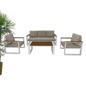 5 Seater Steel Frame Sofa Set With Cushion