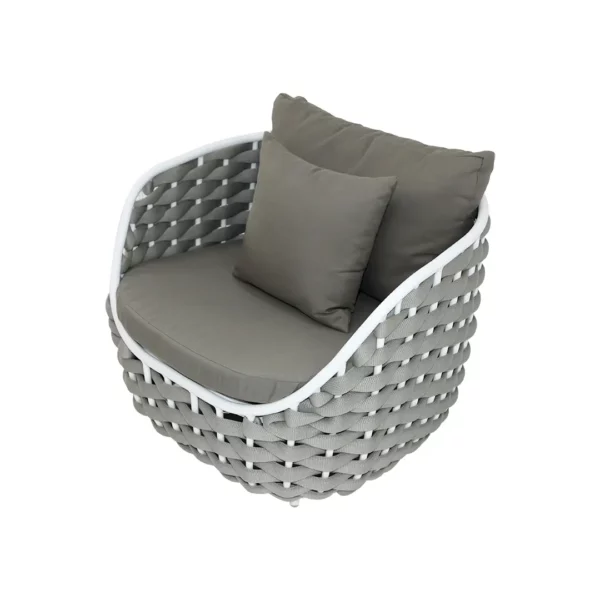 4 Seaters Garden Sofa Set White