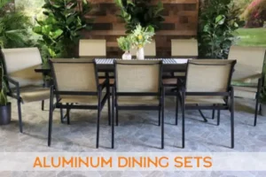Aluminum outdoor dining sets