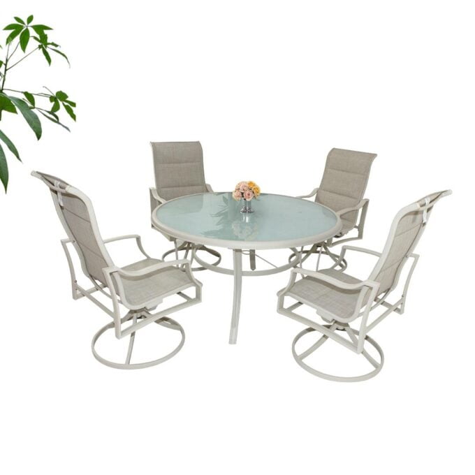 Aluminum Round Dining Table Outdoor Furniture