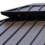 3.65x6m  Double Roof Aluminum Gazebo Brown - Image 3