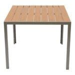 Aluminum & PVC Dining Table Brown and Grey - Image 3