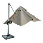 Swin Aluminum Outdoor Garden Umbrella With Rotating Handle - Image 3