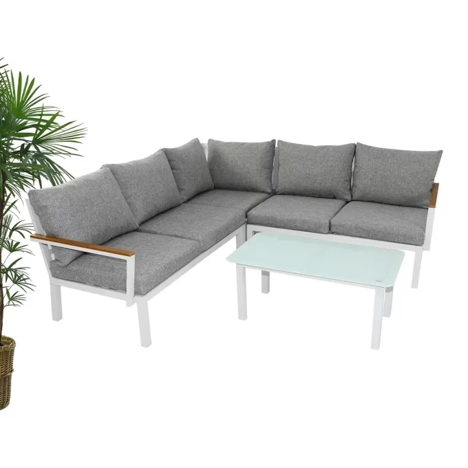 Aluminum 5-Seater Garden Sofa Set