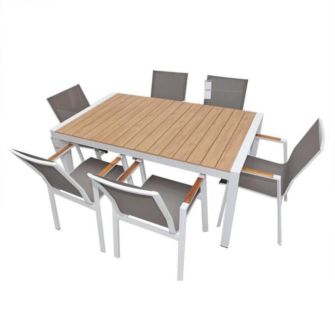 6-Seater WPC Outdoor Dining Set
