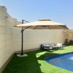 Swin Patio Garden Umbrella with Marble Base - Khaki - Image 2