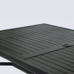 swin complete aluminium table-dark brown - Image 3