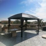 3x4m Rectangular Roof Aluminum Gazebo Brown - Image 2