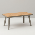Swin Sleek Aluminium & WPC Rectangle Shape Outdoor Dining Table
