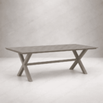 Swin Modern Outdoor Garden Aluminum & WPC Rectangle Dining Table