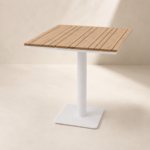 SWIN Square Aluminum Single Leg Table for Garden and Outdoor Patio