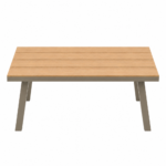 Swin Sleek Aluminium & WPC Rectangle Shape Outdoor Dining Table - Image 2