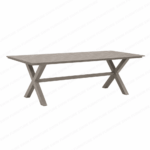 Swin Modern Outdoor Garden Aluminum & WPC Rectangle Dining Table - Image 2