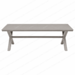 Swin Modern Outdoor Garden Aluminum & WPC Rectangle Dining Table - Image 3