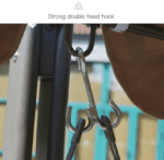 Swin Delicate Outdoor Aluminum 3-Seater Swing With  Comfortable Cushion for Garden Balcony Terrace and Patio, Brown and Grey - Image 5