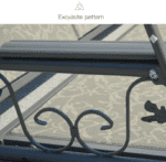 Swin Delicate Outdoor Aluminum 3-Seater Swing With  Comfortable Cushion for Garden Balcony Terrace and Patio, Brown and Grey - Image 8