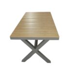 Swin All-Weather Resistant Patio Garden Outdoor Light Rectangular Dining Table - Image 2