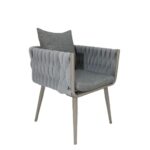 Swin  Exceptional Aluminum Frame WPC  6-Seater Outdoor Dining Set with Cushions for Garden and Patio - Image 2