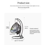 Swin Fancy Outdoor Iron Hanging Chair With  Comfortable Cushion for Garden Balcony Terrace and Patio, Grey - Image 4