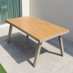 Swin Sleek Aluminium & WPC Rectangle Shape Outdoor Dining Table - Image 2