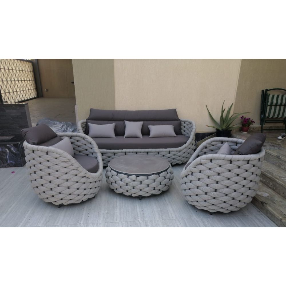 Outdoor Garden Sofas Set Furniture Rope Articles Leisure Terrace Chair Villa Hotel Comfort Fashion photo review