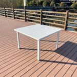 Swin Wonderful Aluminum  4-Seater Outdoor Dining Set  for Garden and Patio, White - Image 5