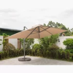 Swin 3*3  Meter Square Outdoor Umbrella Side Pole  Heavy Duty Cantilever Sunshade Parasol | Marble Base