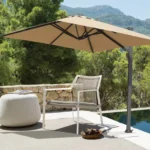 Swin 3*3  Meter Square Outdoor Umbrella Side Pole  Heavy Duty Cantilever Sunshade Parasol | Marble Base - Image 2