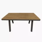 Swin All-Weather Resistant Aluminum Frame WPC 6-Seater Outdoor Dining Set with Cushions for Garden and Backyard - Image 5