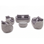 Comfort Rope Articles Leisure Terrace Chair 7 Seaters Sofa Set For Villas - Image 2