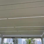 Shuttered Roof Aluminum 3x3m Gazebo with sliding glass door - Image 4