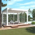 Shuttered roof Aluminum 3x4m Galass Room with Sliding Door - Image 2