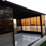 Double Hardtop Gazebo Outdoor Screen House Backyard Sun Room Aluminum Solarium with Sliding doors - Image 5