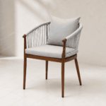 Swin Patio Aluminium Chair With Cushion Gray