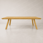 Outdoor Garden Aluminum Rectangle Eight Seater Dining Table