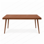 Swin Modern Outdoor Garden Aluminum & WPC Rectangle  Dining Table with wood finish - Image 3