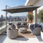 Swin Premium 8 Seater Outdoor Garden Sofa with Durable Aluminum Frame, Comfortable Sponge Cushion, and Weather-Resistant Polyester Fabric - Image 11