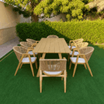 Outdoor Garden Aluminum Rectangle Eight Seater Dining Table - Image 6