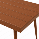 Swin Luxurious Aluminum Frame WPC 6-Seater Outdoor Dining Set with Cushions for Balcony and Backyard - Image 7
