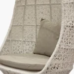 Swin Outdoor Comfortable Swing Chair Home Balcony Hanging White  Basket Wicker Chair Swing - Image 3