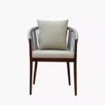 Swin Luxurious Aluminum Frame WPC 6-Seater Outdoor Dining Set with Cushions for Balcony and Backyard - Image 2