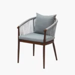 Swin Patio Aluminium Chair With Cushion Gray