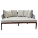 Swin Luxurious Daybed with Durable Aluminum Frame in Elegant Wood Finish - Image 3
