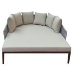 Swin Luxurious Daybed with Durable Aluminum Frame in Elegant Wood Finish - Image 2