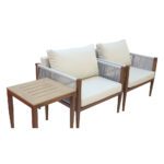 Swin Premium 8 Seater Outdoor Garden Sofa with Durable Aluminum Frame, Comfortable Sponge Cushion, and Weather-Resistant Polyester Fabric - Image 3