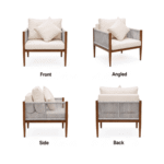 Swin Premium 8 Seater Outdoor Garden Sofa with Durable Aluminum Frame, Comfortable Sponge Cushion, and Weather-Resistant Polyester Fabric - Image 6