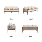 Swin Premium 8 Seater Outdoor Garden Sofa with Durable Aluminum Frame, Comfortable Sponge Cushion, and Weather-Resistant Polyester Fabric - Image 7