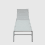 Swin Luxury Aluminum Frame Sunbed with Polyester & Sponge - Durable Outdoor Lounger in White - Image 2
