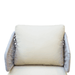 Swin Wood Color Aluminum Frame Daybed with Off-White Cushions – Stylish & Comfortable Outdoor Lounger - Image 3