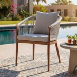 Swin Patio Aluminium Chair With Cushion Gray